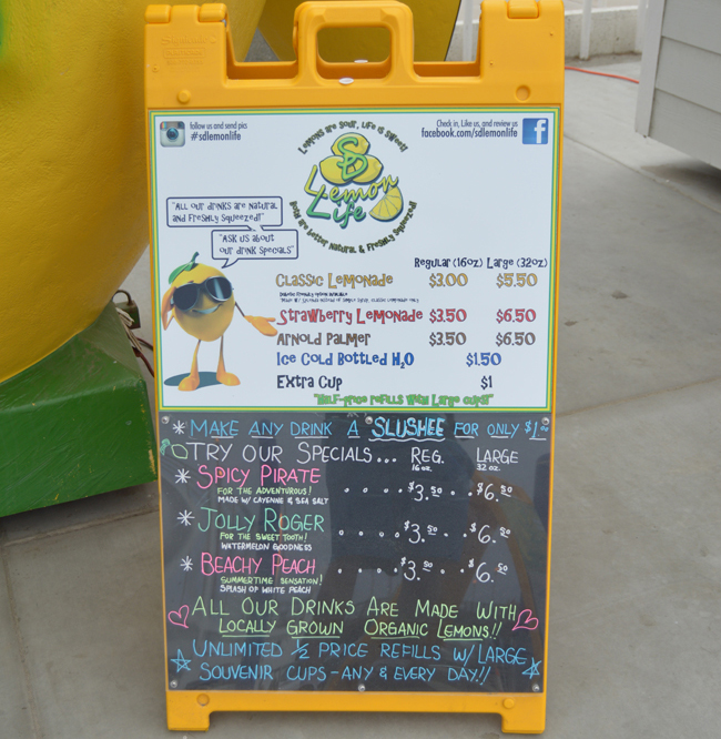 SD Lemon Life Lemonade Stand on Oceanside Beach Go Visit Chicago