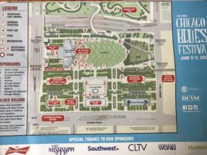 Chicago blues Millennium Park Map