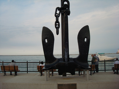 USS Chicago Anchor Navy Pier