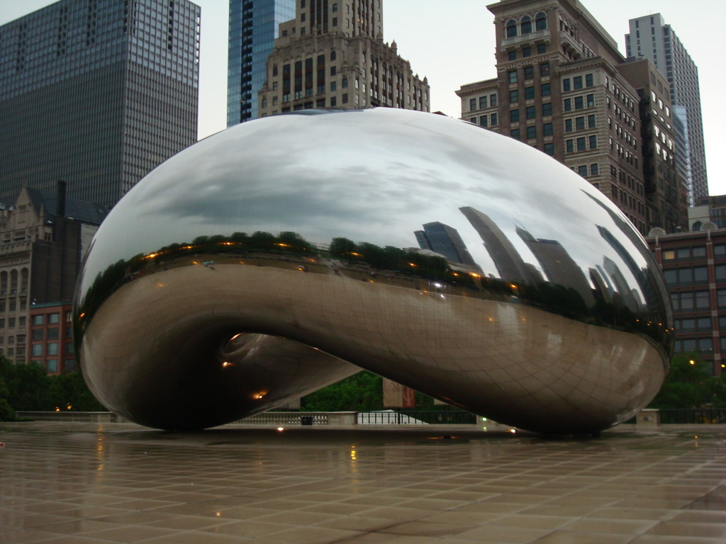Chicago Friday Photo: Cloud Gate – “The Bean” in Millennium Park after Storm