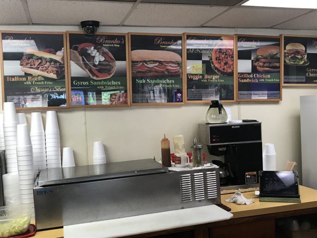 Branko's Sandwich Shop Review Menu