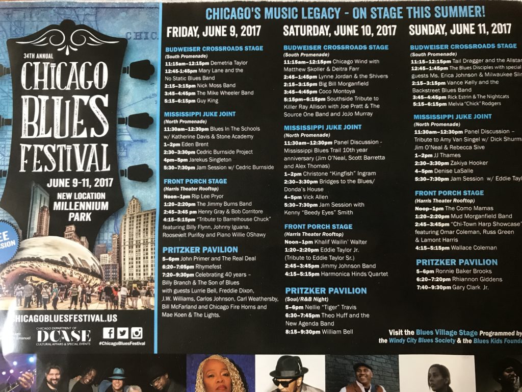 Chicago Blues Festival schedule