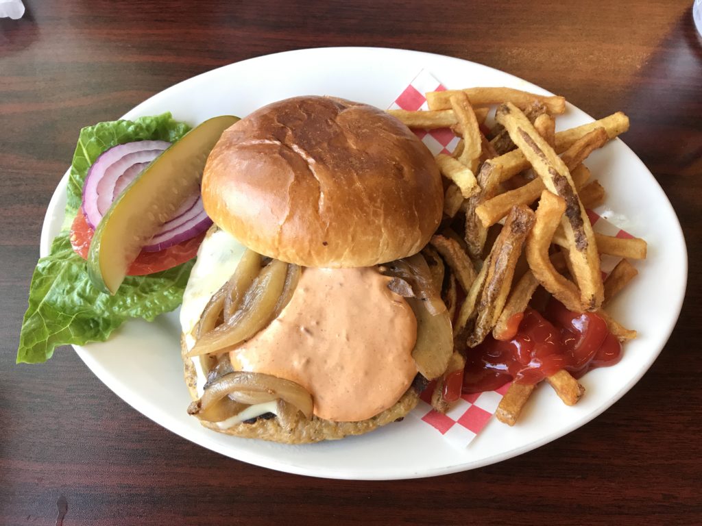 Garden burger from Patino's Grill