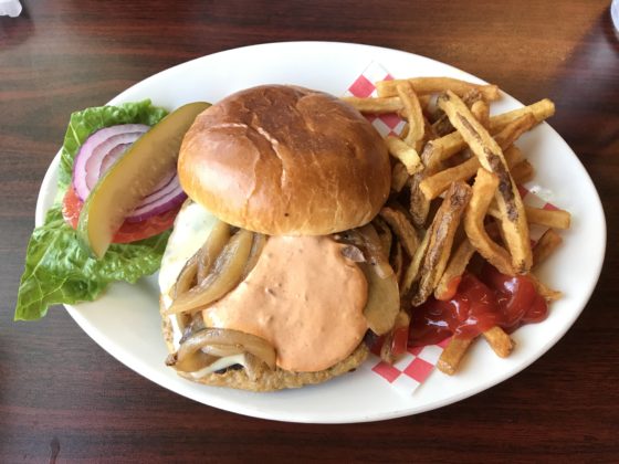 Garden burger from Patino's Grill