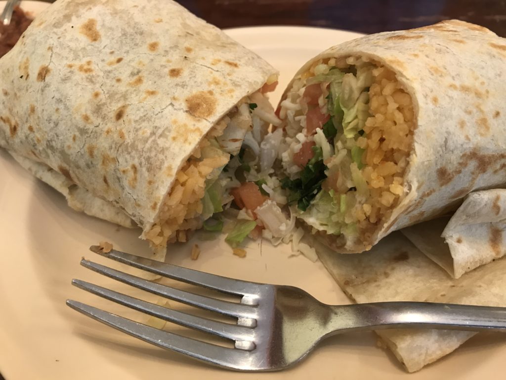 Burrito from Pueblo Nuevo Mexican Restaurant Chicago