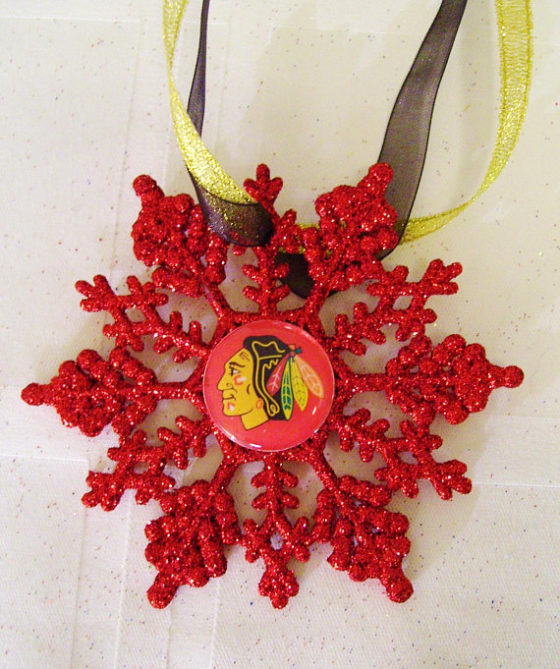 Chicago Blackhawks Hockey Handcrafted Snowflake
