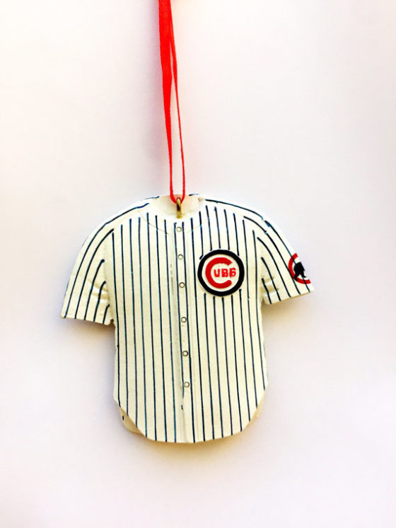 Chicago Cubs Jersey Christmas ornament