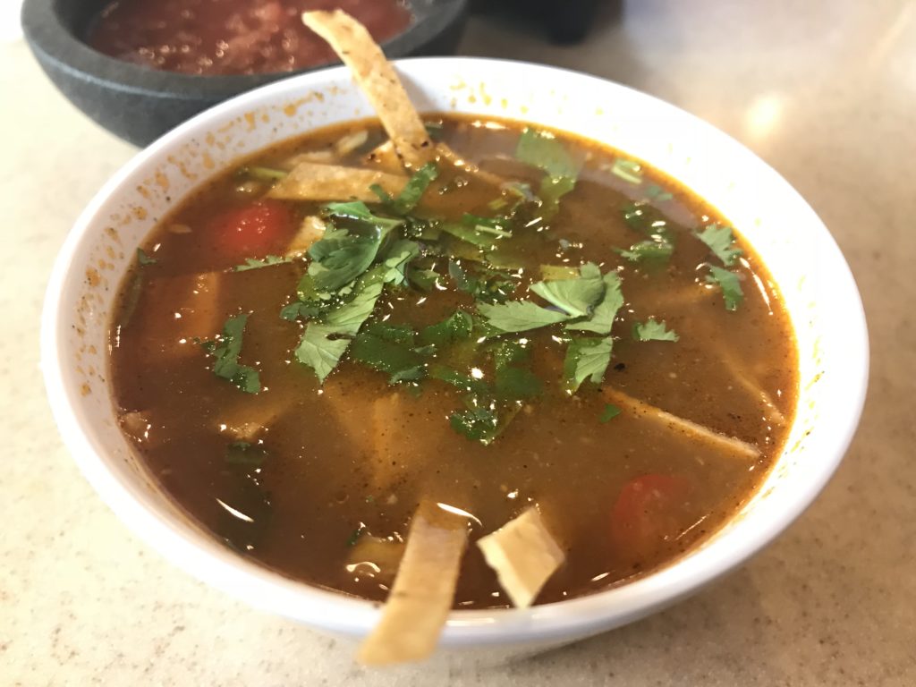 Chicken Tortilla Soup from El Carrito in West Rogers Park