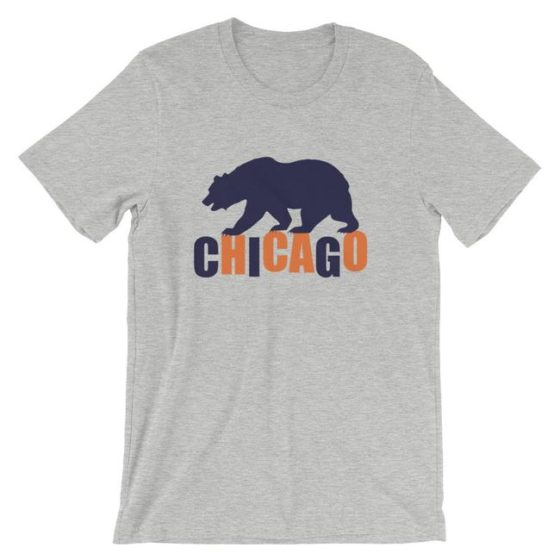 Enter To Win – Custom Printed T-Shirt with Bear Walking on Chicago