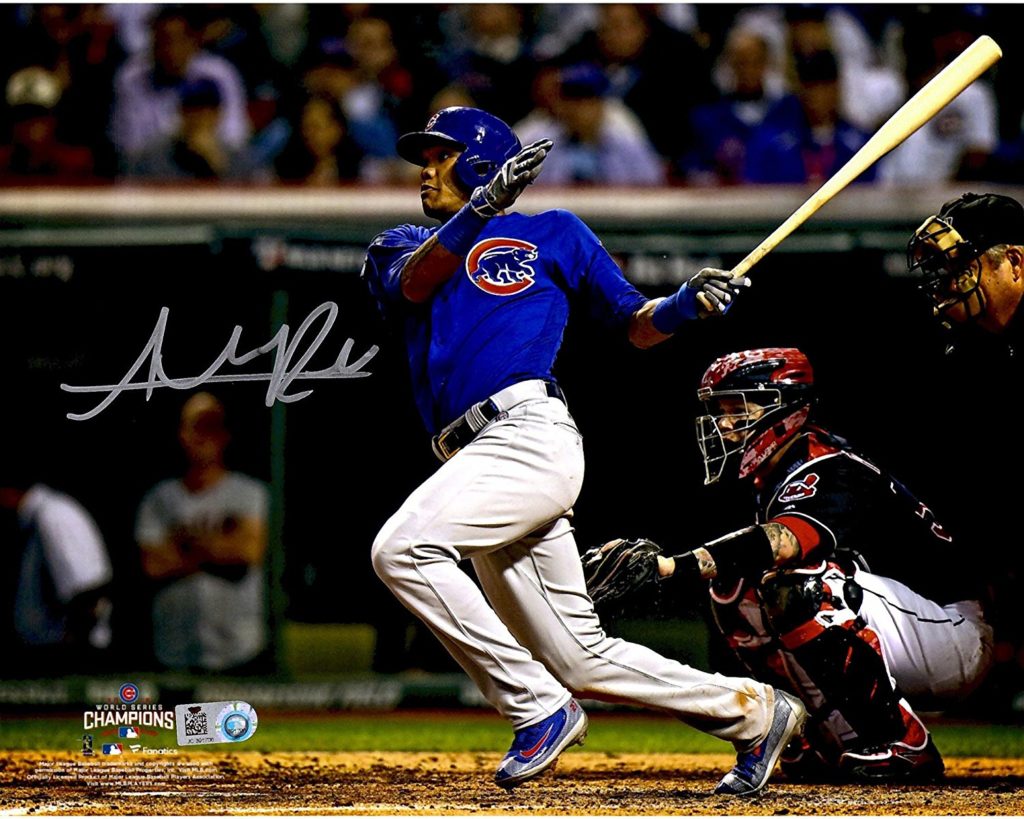 Addison Russell Chicago Cubs 2016 MLB World Series Champions Autographed Photograph