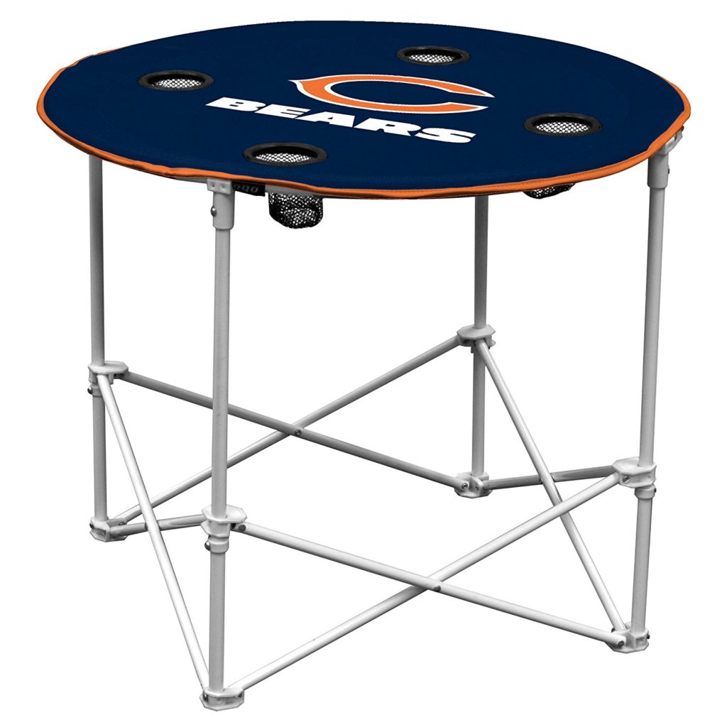 Chicago Bears Collapsible Round Table for Tailgate Party