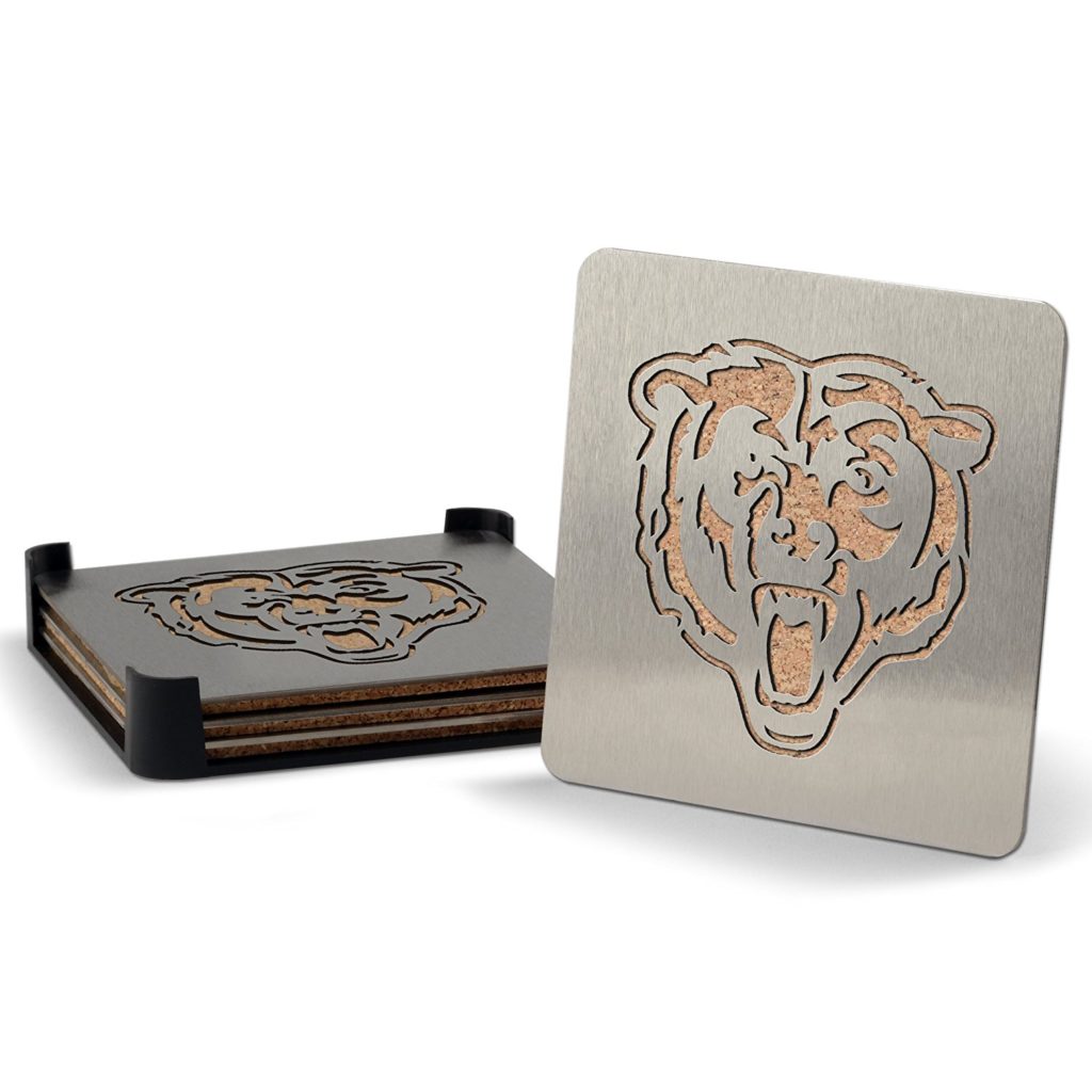 Chicago Bears Stainless Steel Coasters for Tailgate Party