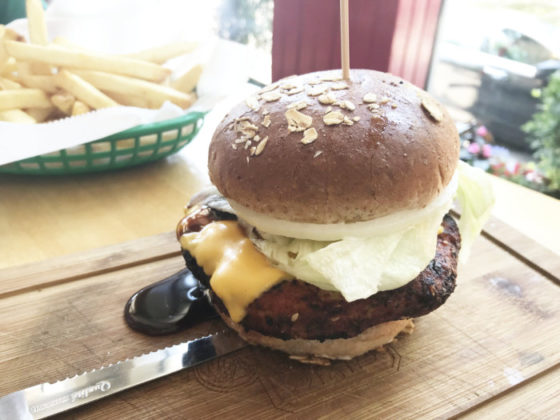 Salmon Burger from Butcher & The Burger in Chicago Lincoln Park