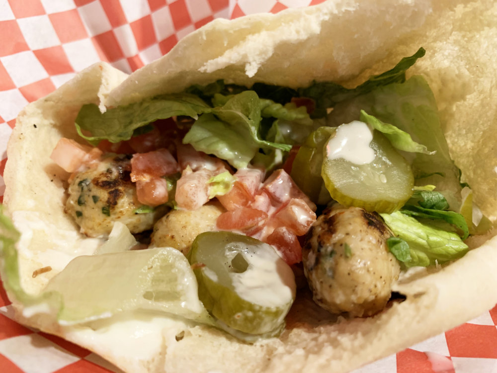 Chicken Kufta Kabab Pita Sandwich from Pita Pita Rolling Meadows Restaurant 