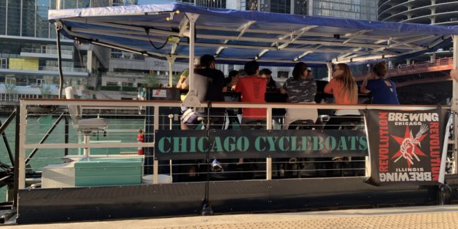 Chicago Cycleboat Tour on the Chicago Riverwalk