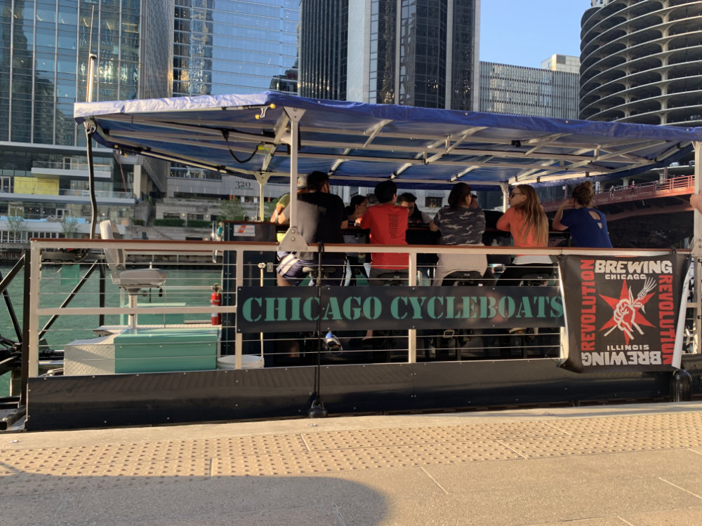 Chicago Cycleboat Tour on the Chicago Riverwalk