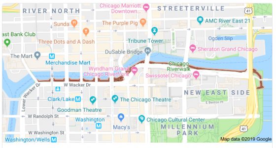 The Chicago Riverwalk Map