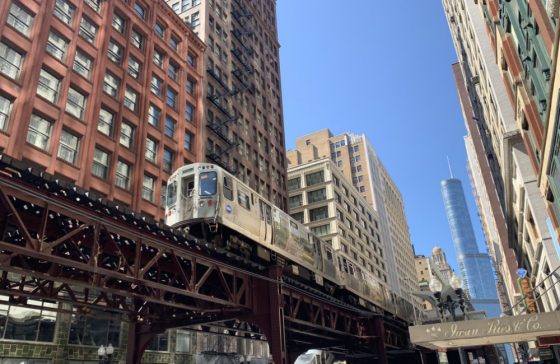 Chicago Photos: Elevated Train by Adams/Wabash Station