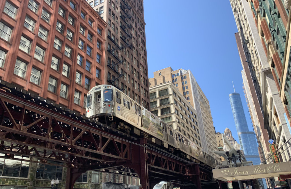 El Train by Adams/Wabash Station